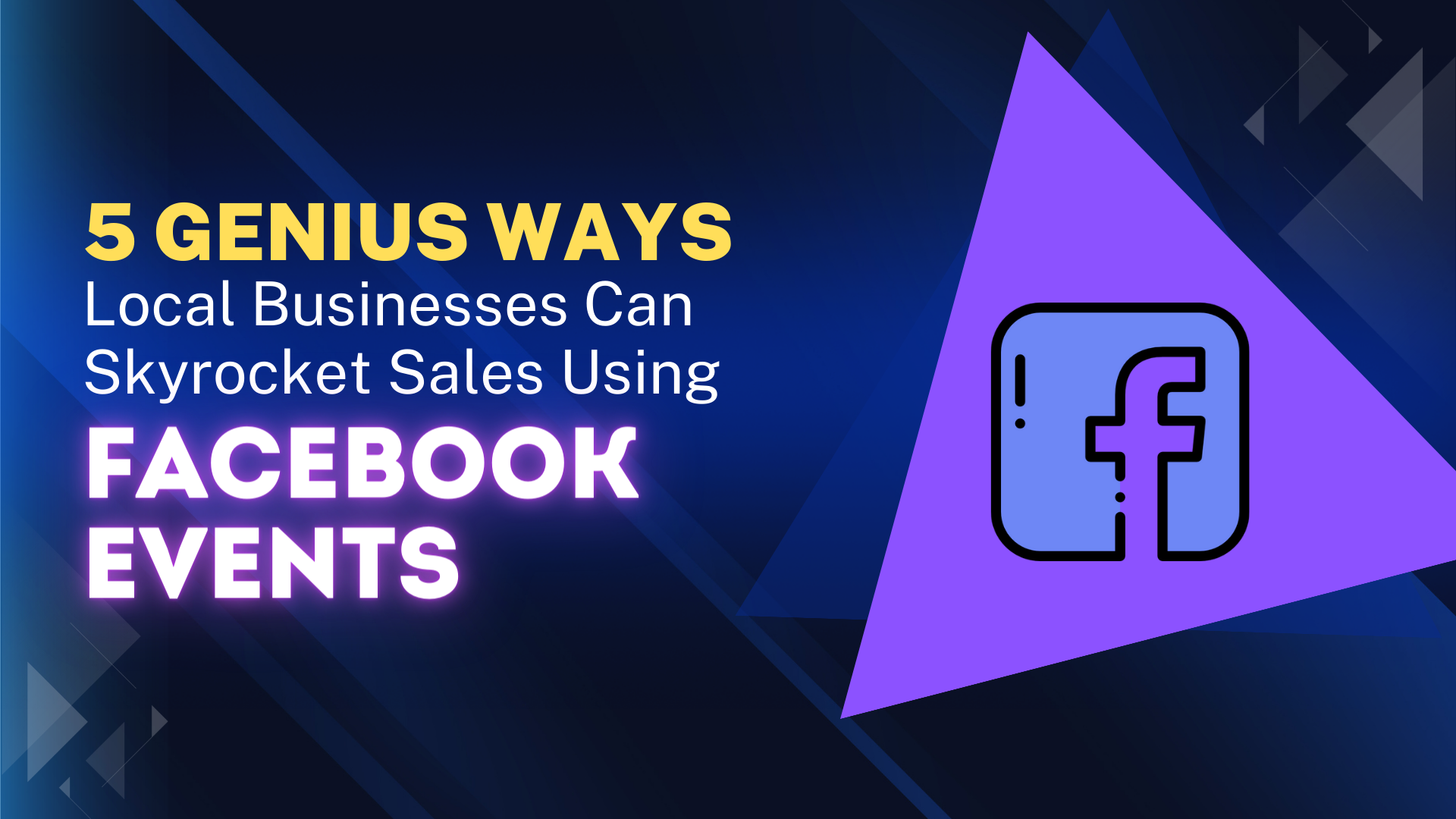 Facebook events to promote local business